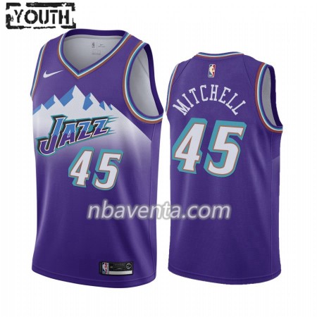 Camiseta Niños Utah Jazz Donovan Mitchell 45 2019-20 Nike Hardwood Classics Swingman